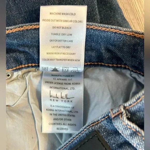 Nicole Miller Womens Soho High Rise Ankle Slim Jeans 22 Blue Distressed Raw Hem - Picture 10 of 14